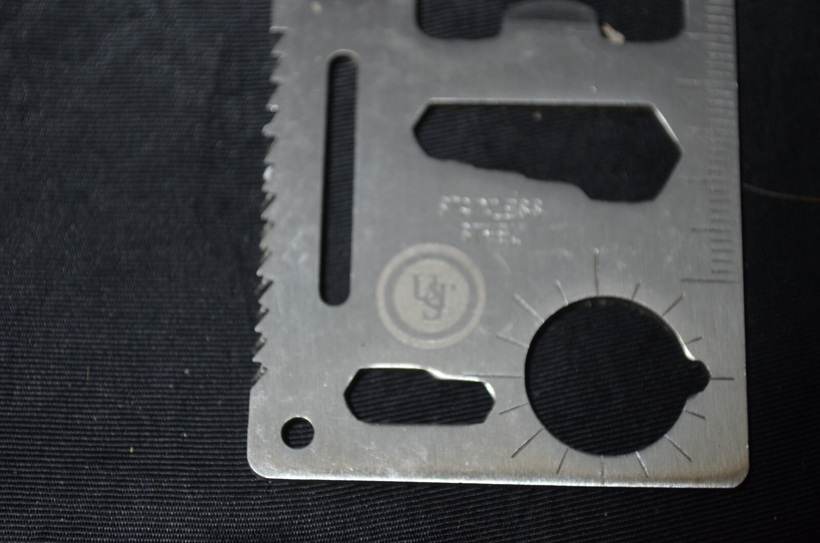 UST Wallet Multi Survival Tool Stainless Steel Credit Card Size Thin 11 in 1