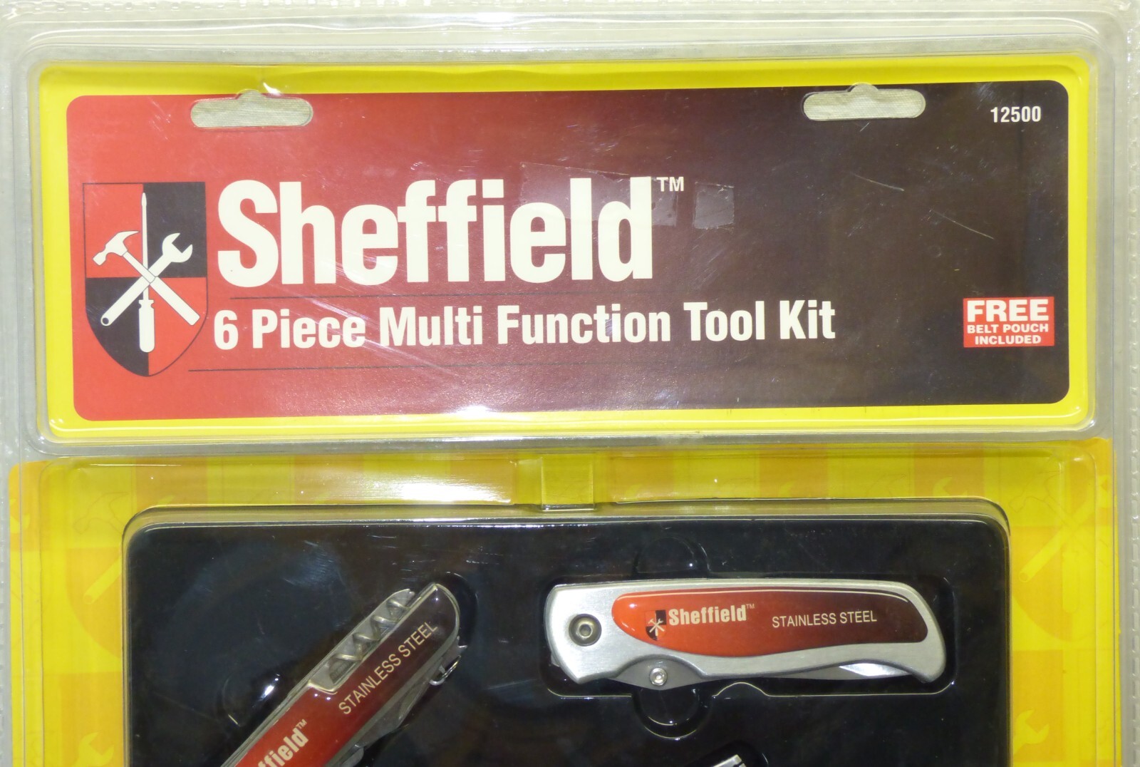 NIP Sheffield Brand NOS 6 Pc Tool Kit 3 Pocket Knife 2 Multi Tool & Flashlight