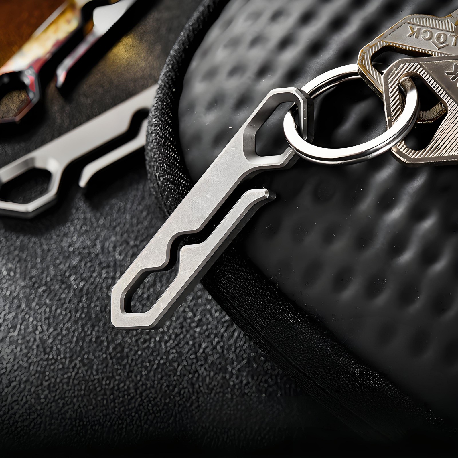 Titanium Alloy EDC Keychain Clip Quick Release Belt Hook Lightweight