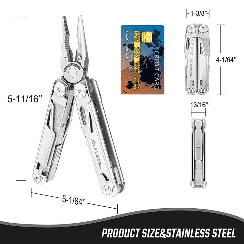 21-in-1/15-in-1/16-in-1 Multi-tool Pocket Knife Plier Set Safety Locking &Sheath