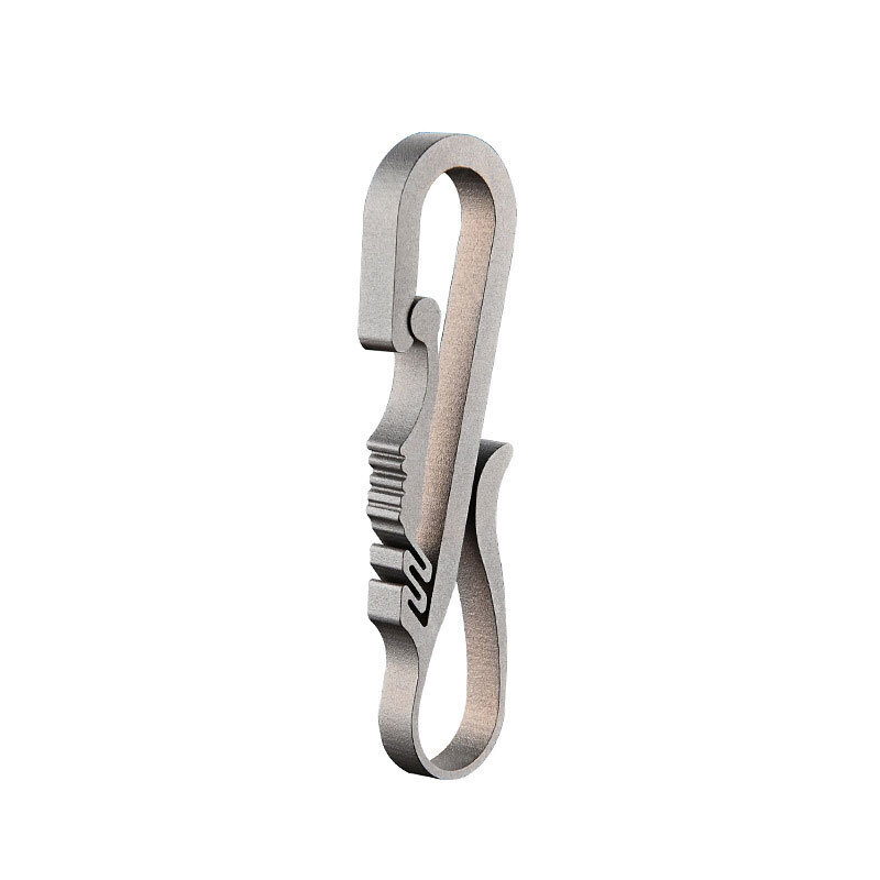 Pure Titanium Alloy Key chain Carabiner with Key Ring Waist Hanging Buckle Tool