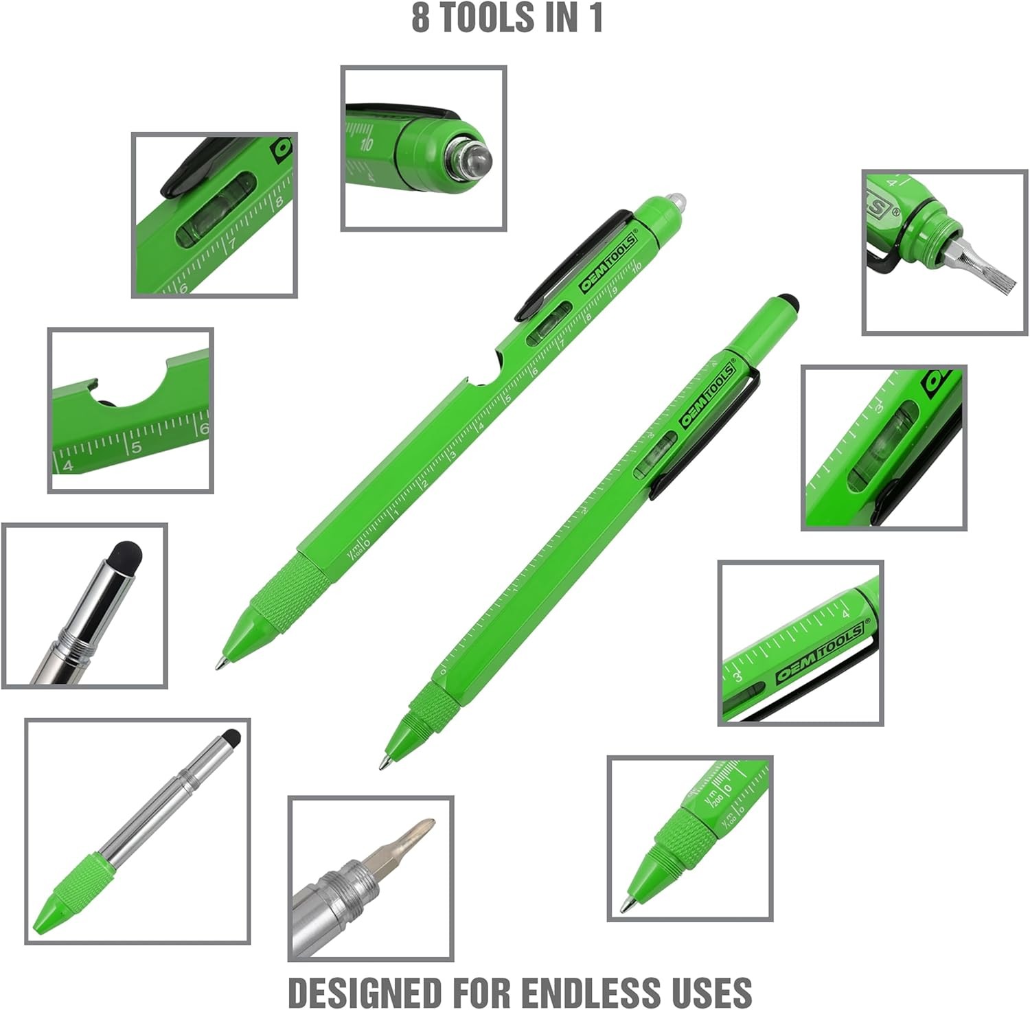 22670 Multi-Tool Pen Set 2 Piece Ballpoint EDC Pen Stylus Combo Screwdriver
