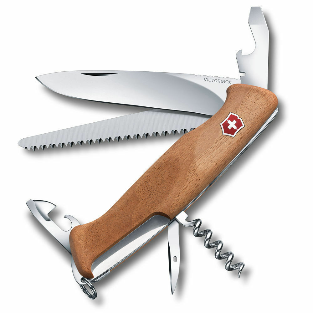 Victorinox Swiss Army Ranger Wood 55 Large Pocket Knife – Walnut 38020