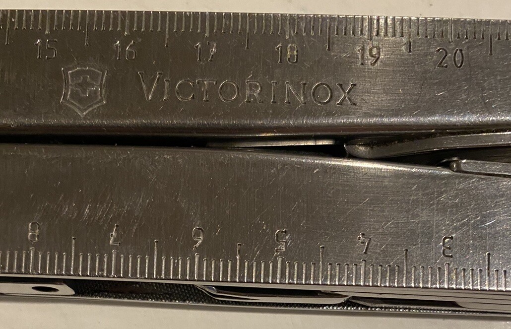Vintage Very Rare 1997 VICTORINOX SWISS ARMY Multi-Tool,Silver,12 Tools, 56936