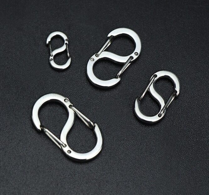 Titanium Alloy Hanging Buckle EDC 8-shape S-shape Hook Clasp For Keychain Ring