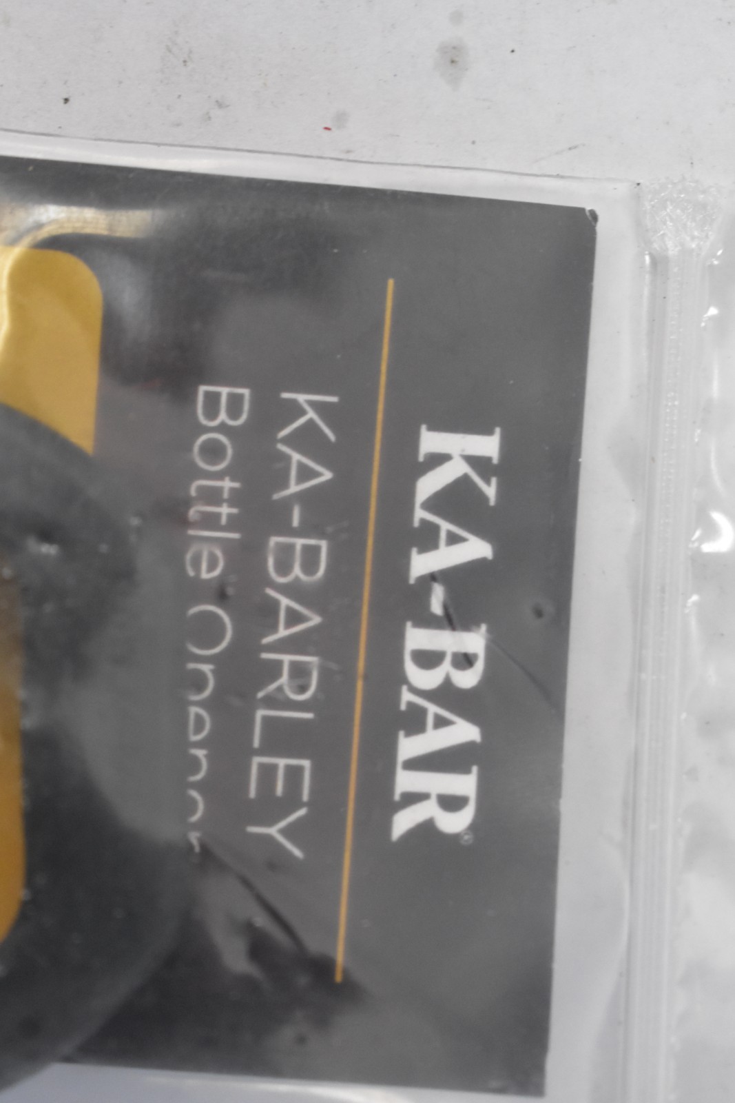 KA-Bar Barley Bottle Opener Grivory Pocket Tool Black Titanium Small Handle