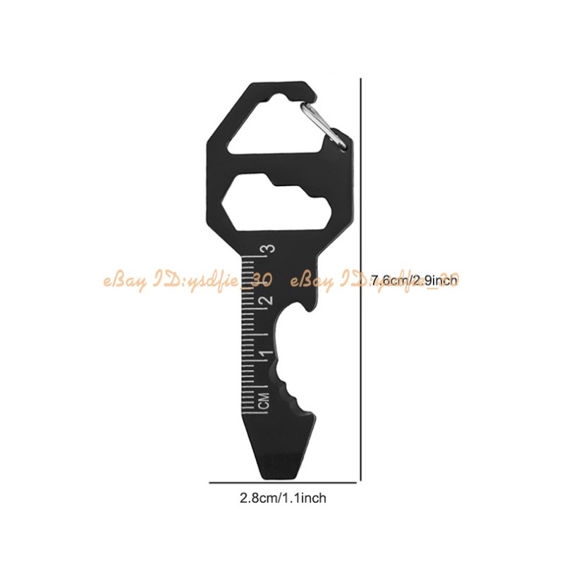 Multifunctional Keychain Tool EDC Pocket Bottle Opener Wrench Stainless Steel