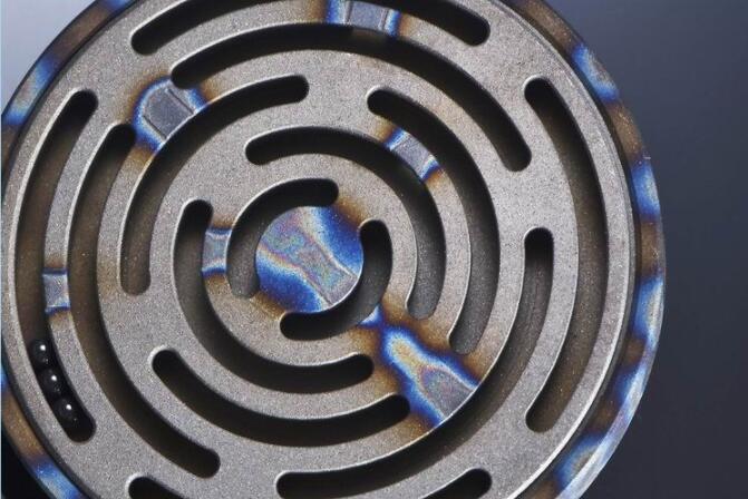 Titanium Alloy Maze Spinning Top Coin Hand Spinner Anti Stress EDC Fidget Toy