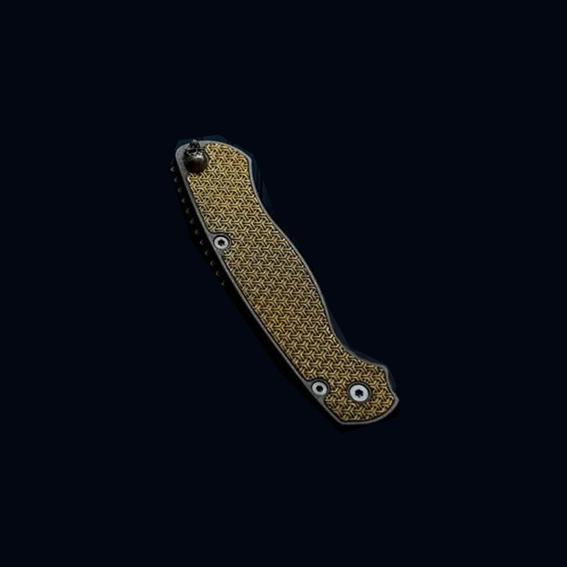 TC21 Inlaid Brass Nail Plate Handle Scales for Spyderco C81 Paramilitary 2 PM2