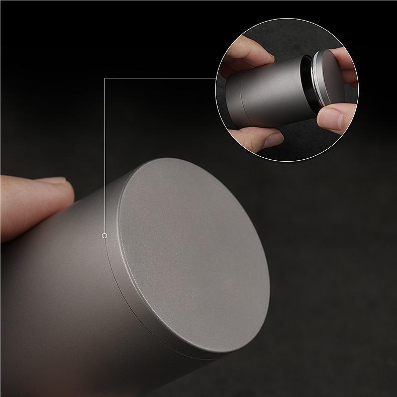 Pure Titanium Waterproof Pill Case Box Container Medicine Holer Storage Can EDC