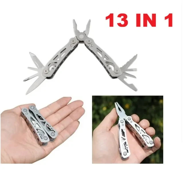 13-in-1 Stainless Steel Multitool Pliers Knife Screwdriver Camping Tactical Tool