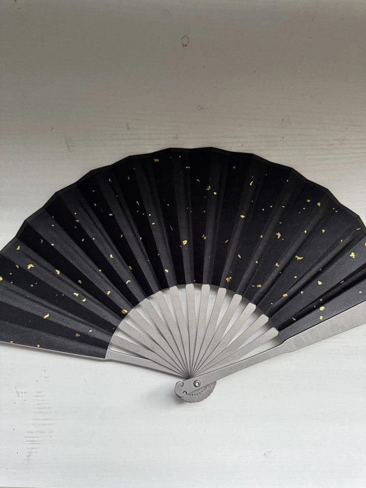 Kung Fu Tai Ji Titanium Alloy Folding Fan Martial Arts Portable Carving Gift