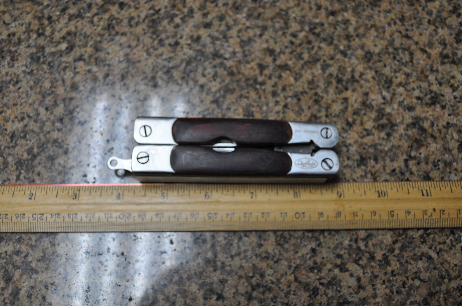 Sheffield 12-In-1 Multi Tool w/ Hardwood Handle Pliers Knife Blades Screwdrivers