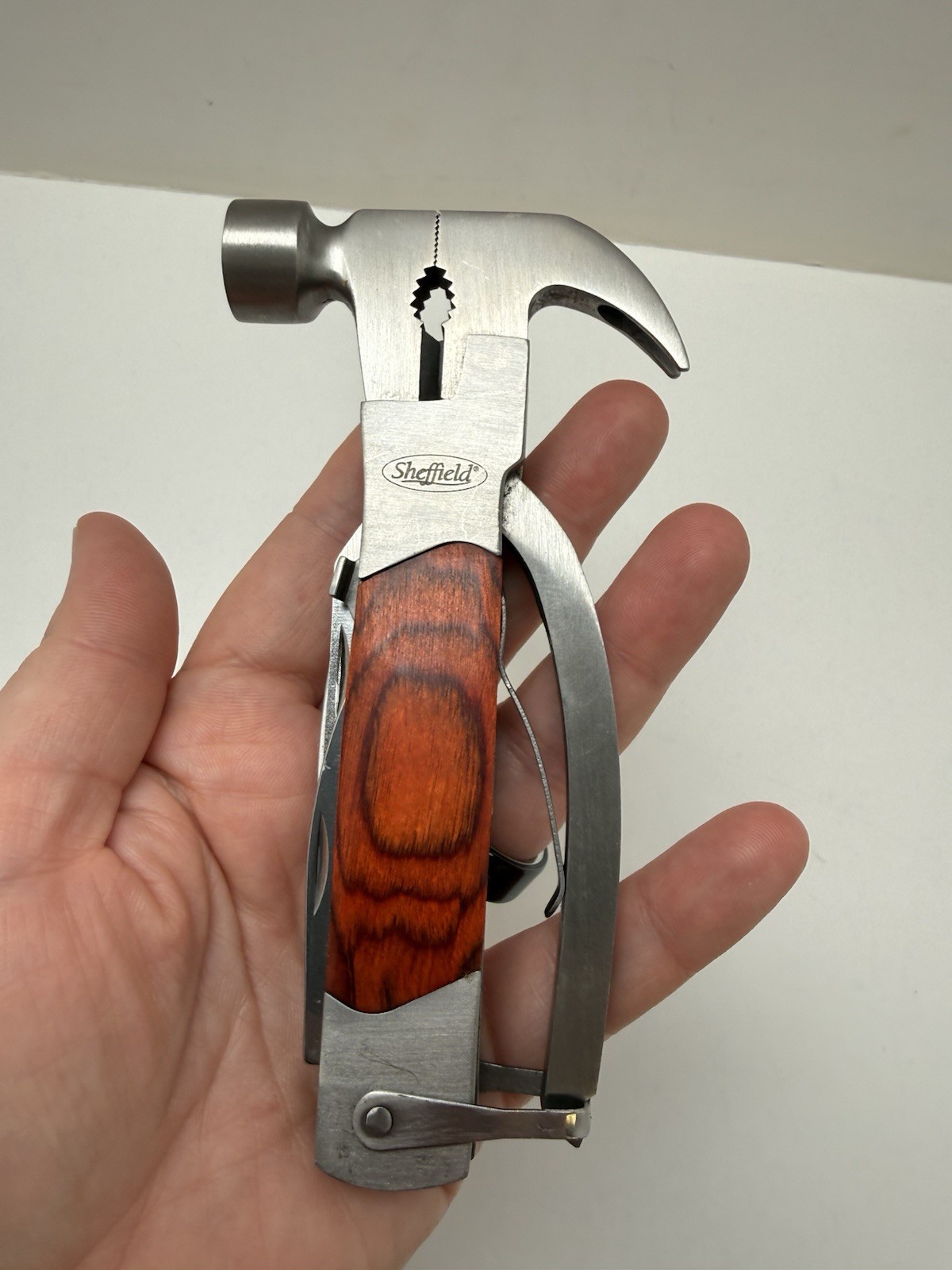 Sheffield Hammer 14in1 Pocket Multi Tool w/Case Outdoor Hiking