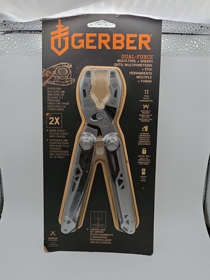 Dual Force Multi-Tool – Black/Silver + sheath 31-003586