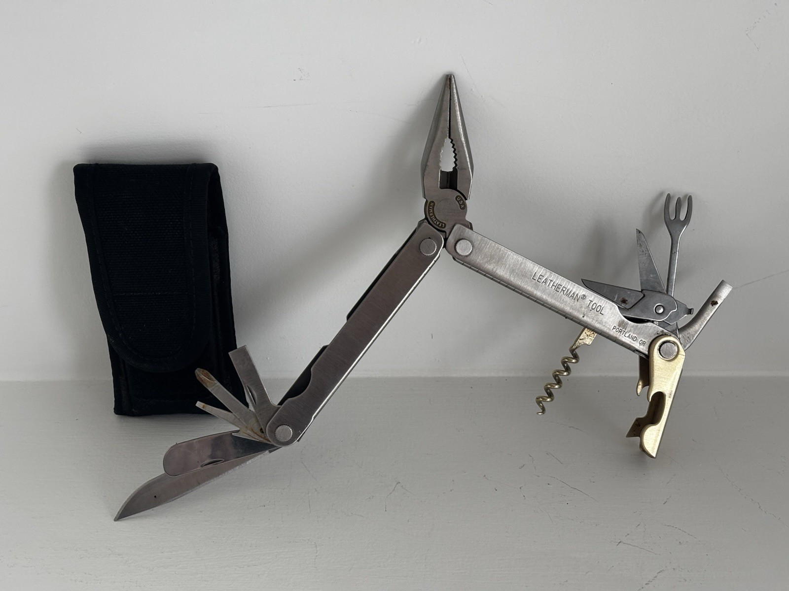 Vintage Leatherman FLAIR Multi-Tool USA Stainless. Rare Retired With Case