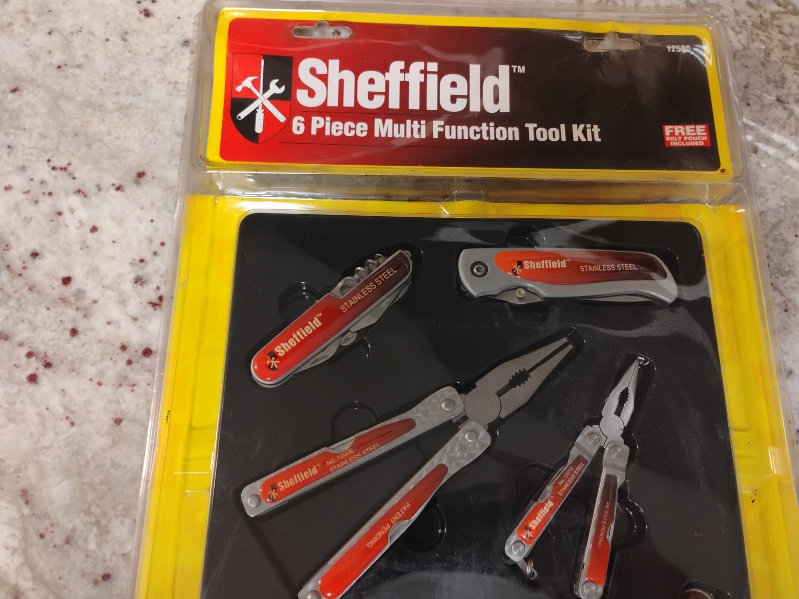 Sheffield 6 Piece Multi Function Tool Kit with Belt Pouch Included NEW IN PKG.