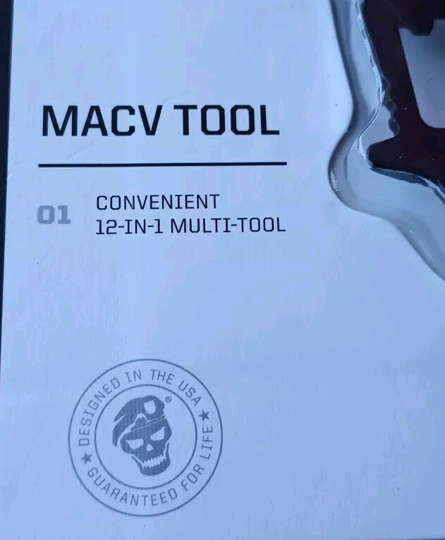 SOG MacV Tool SM1001 – Black Steel, 12 Tools in One: One Size, Black