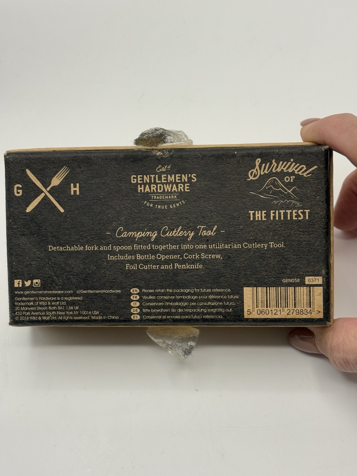 Gentlemen’s Hardware 6 In 1 Tool Food For Thought Camping Cutlery Tool No 5