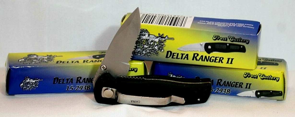 3 Delta Ranger II Frost Cutlery 3″ Closed Folding Pocket Knife