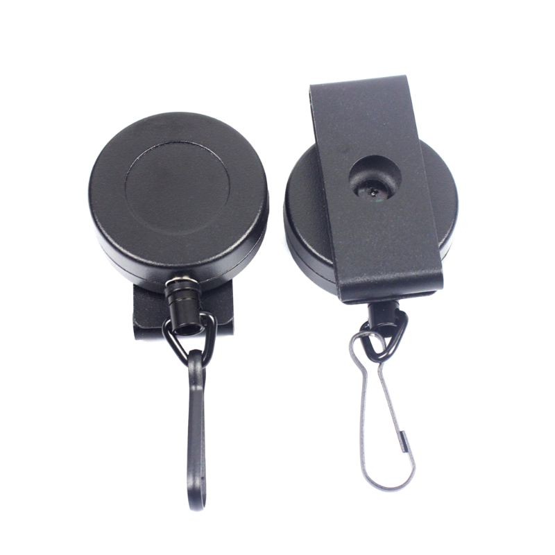 Retractable Badge Holder Heavy Duty Badge Reel Holder with Keychain Ring Clip