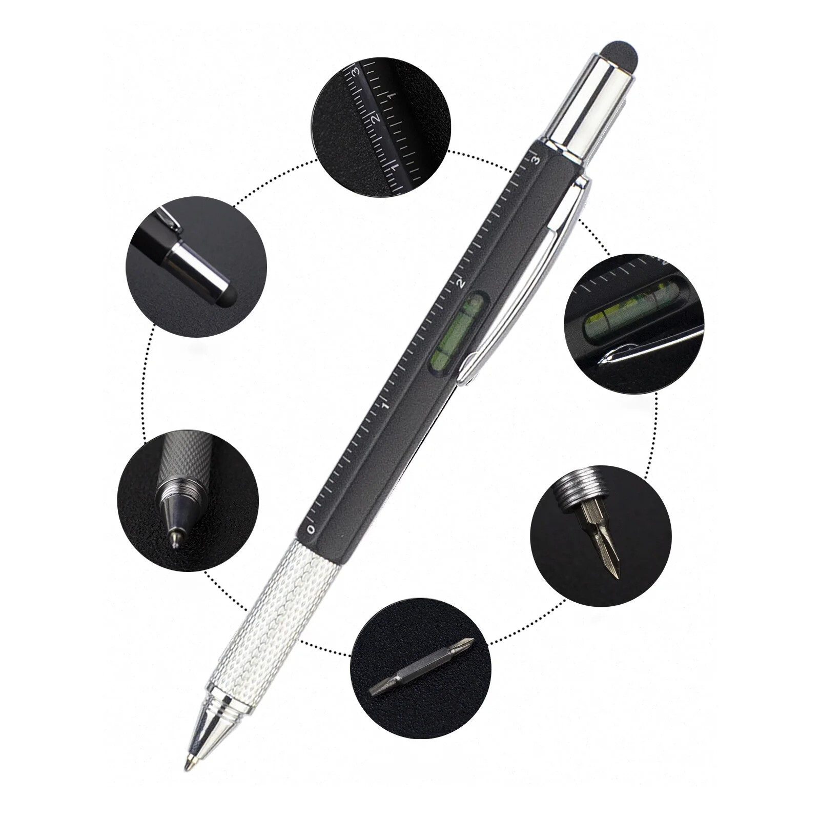 6-in-1 Stylus Tool Pen with Ruler, Screwdriver & Touch Tip