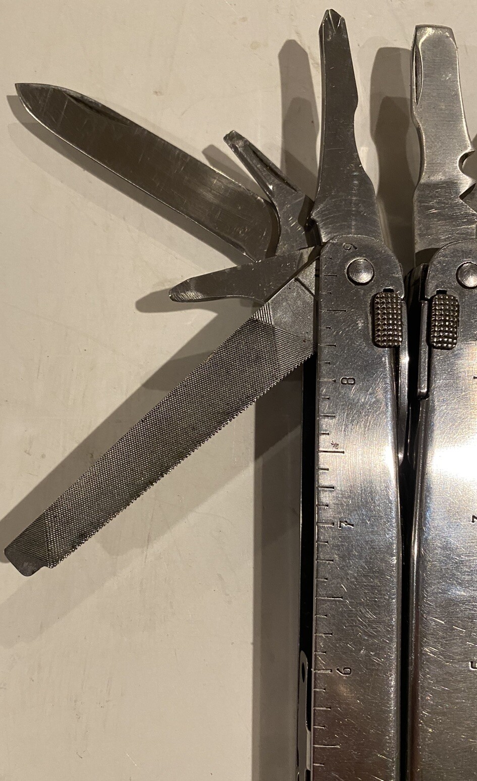 Vintage Very Rare 1997 VICTORINOX SWISS ARMY Multi-Tool,Silver,12 Tools, 56936