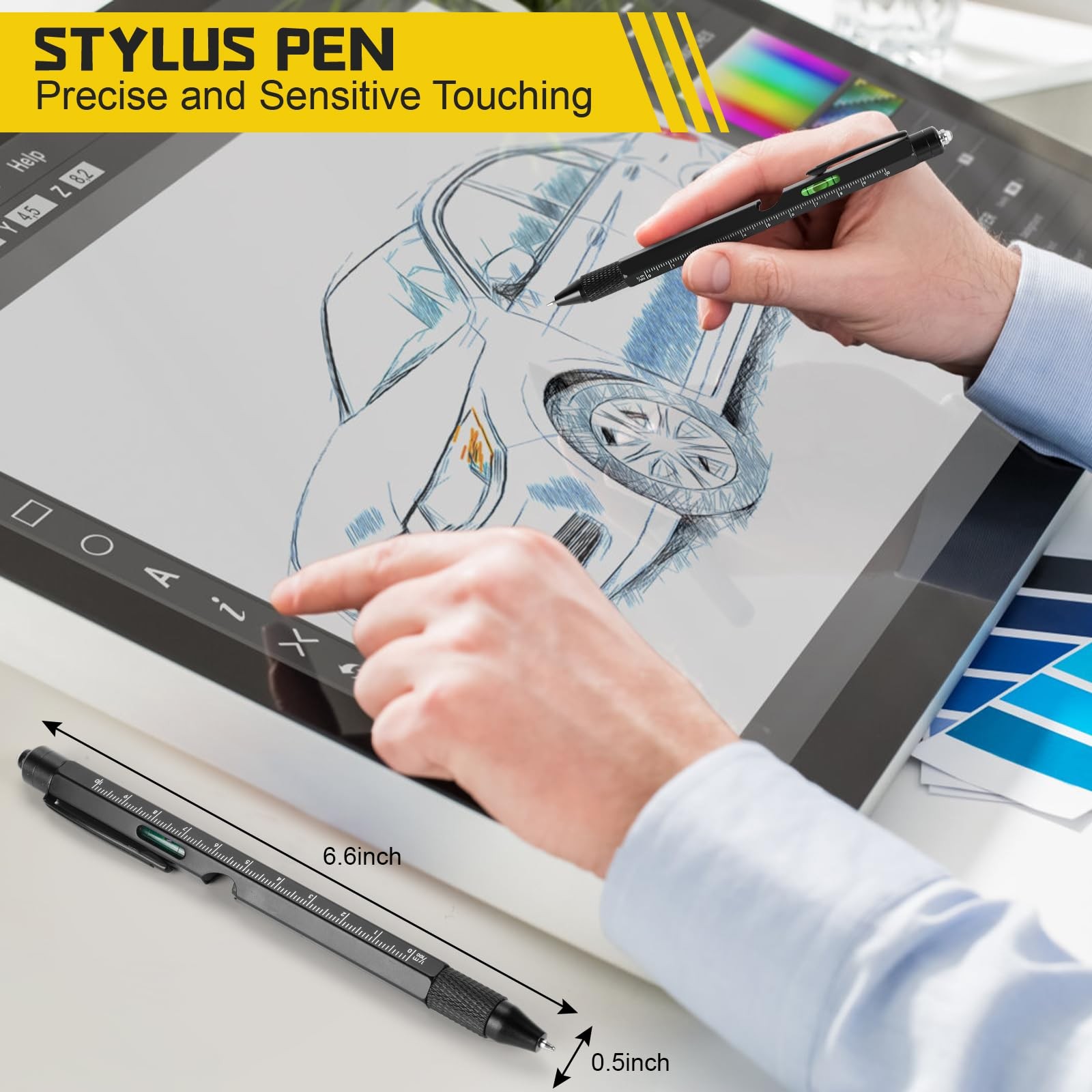 9 In 1 Multitool Pen with LED Light Gift for Dad Husband Grandpa