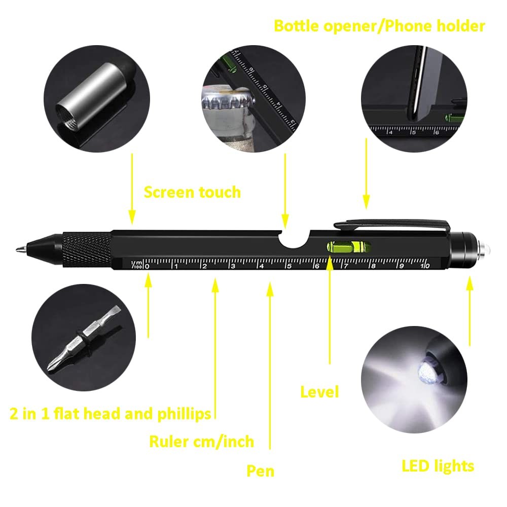 9 in 1 Multitool Pen, Stocking Stuffers Gifts Unique Christmas Birthday Multi…
