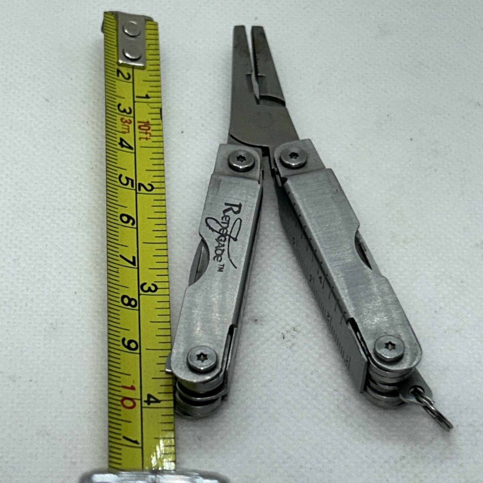 Renegade Multi-Tool Stainless Steel Extra Thin Pliers Ruler Fishing Camping EDC