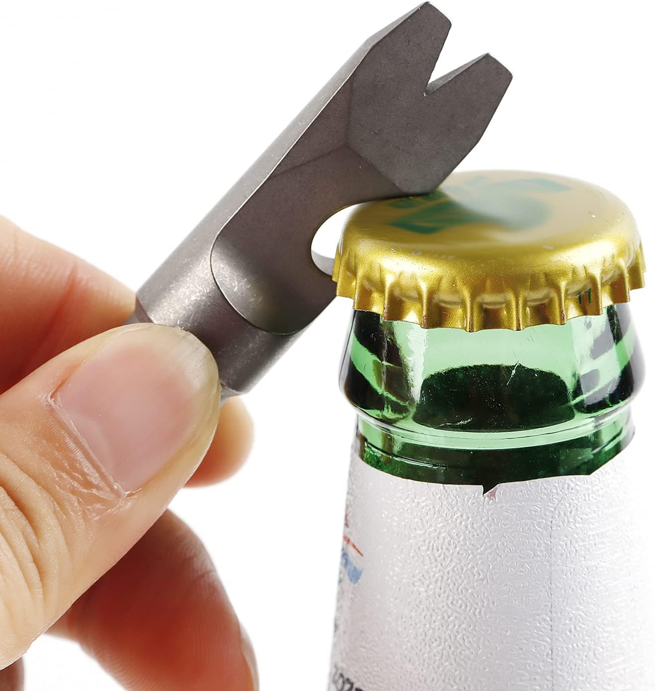 Titanium Alloy EDC Pry Bar with Bottle Opener Screwdriver Function Multi Tool (G