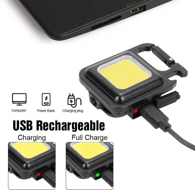 14-in-1 Multitool Axe + Rechargeable Mini COB Flashlight Survival Camping Gear