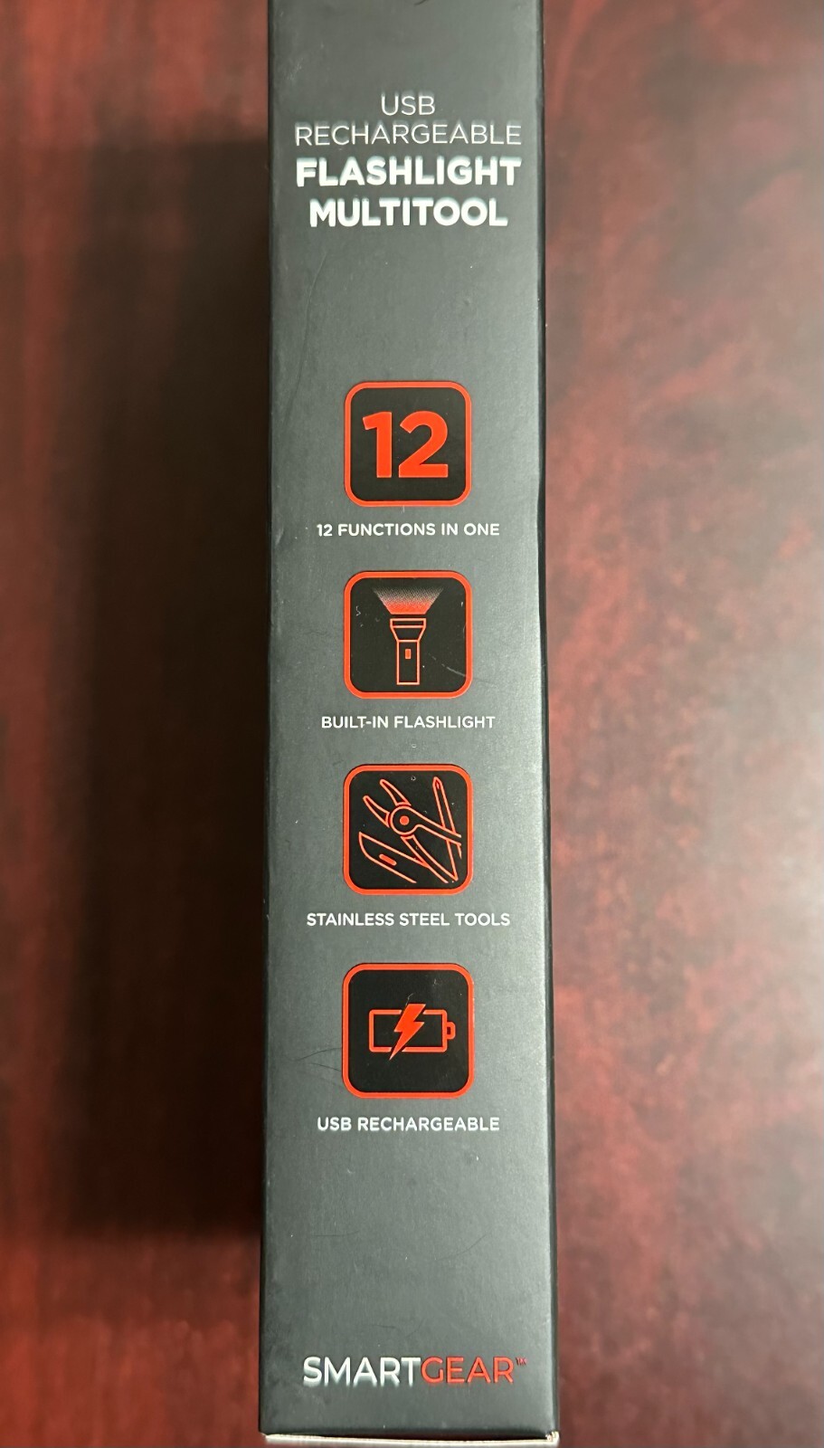 SMARTGEAR 12 Functions Usb Recharge Folding Stainless Steel FLASHLIGHT MULTITOOL