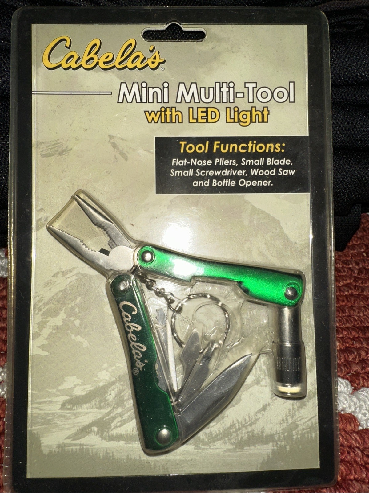 Cabela’s Mini Multi-Tool with LED Light — Factory Sealed
