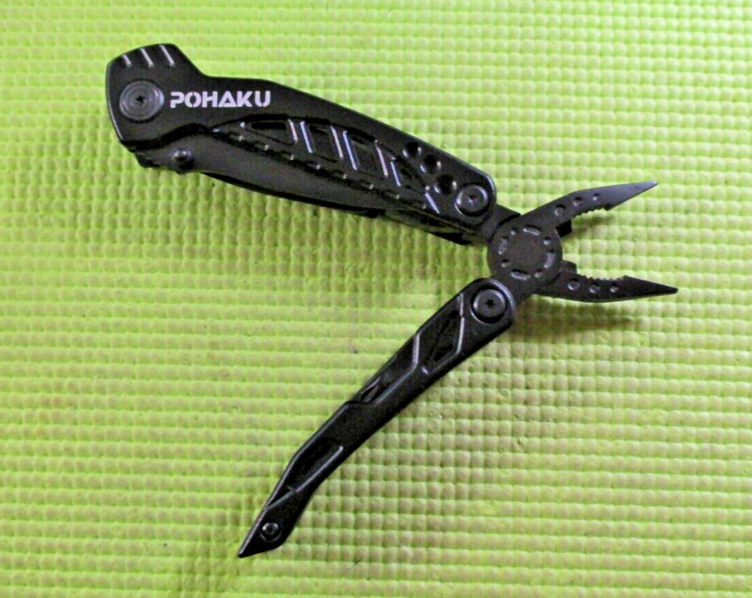 Multitool Knife, Pohaku 13 in 1 Pocket Multitool, Multi Tool with 3″ Large Blade