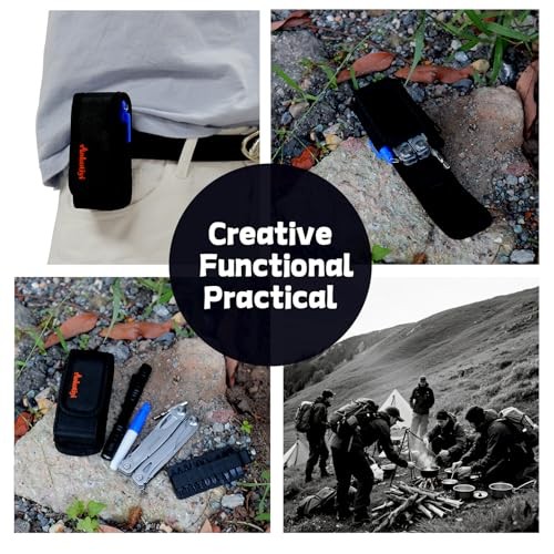 Multitool Sheath – Magnetic Closure EDC Belt Pouch Organizer with Belt Clip &