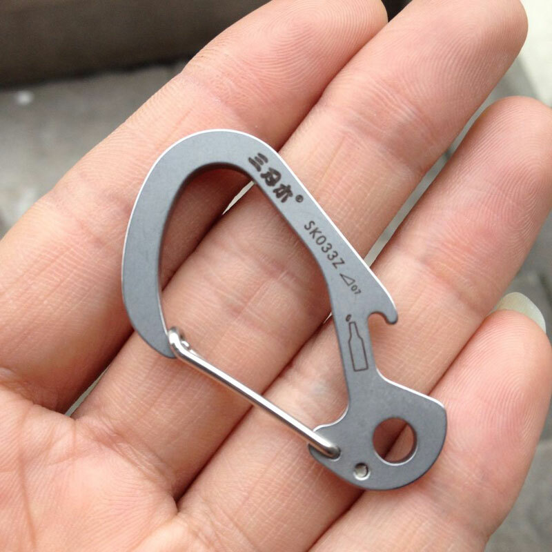 HotSanrenmu SK033Z Keychain Tool Bottle Opener Outdoor Hanging Buckle Key Ring