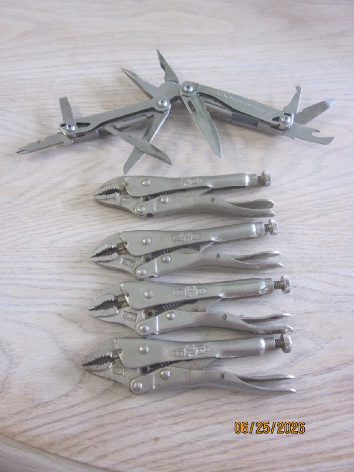 4 A+ USED USA MADE 5 WR (SMALL SIZE) VISE GRIPS & LEATHERMAN WINGMAN MULTI PLIER