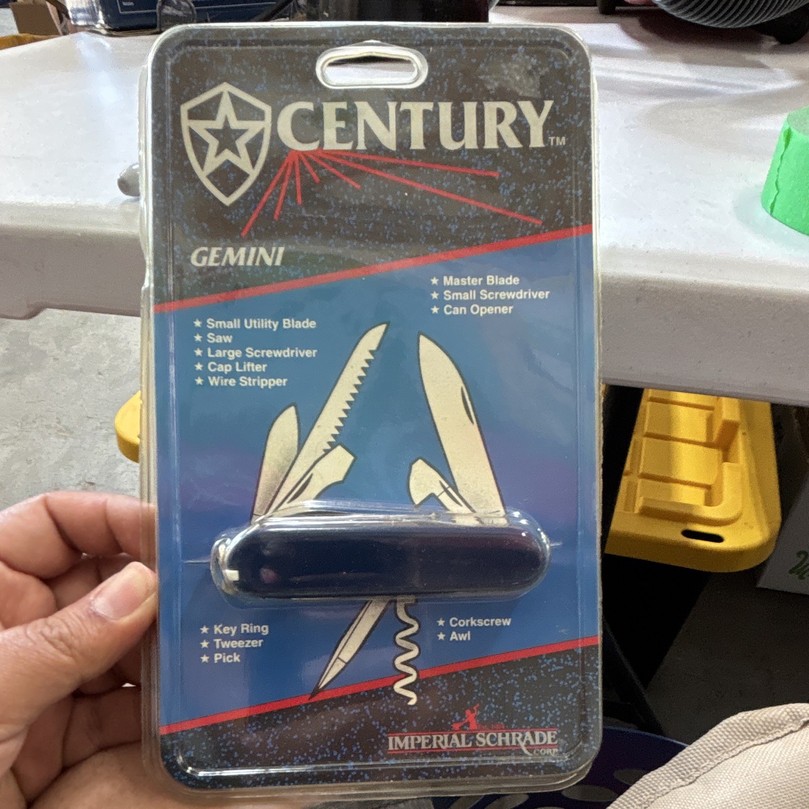 Century Gemini Multi-Tool 13 Tools, Key Ring, Blue Stainless Steel CN71CP