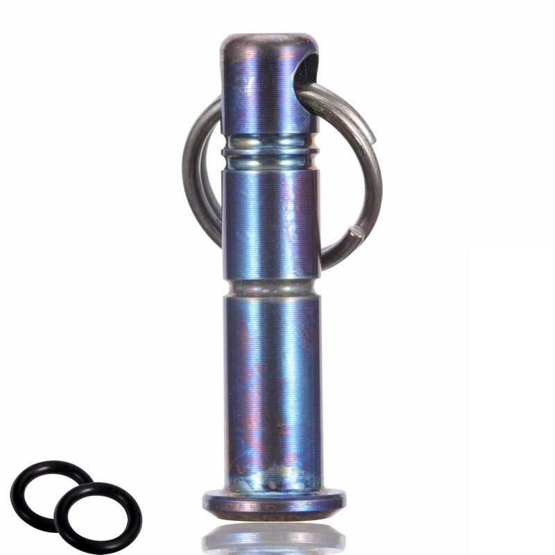Titanium Lanyard Bead Bolt Holder with Split Ring Keychain Necklace Pendant DIY