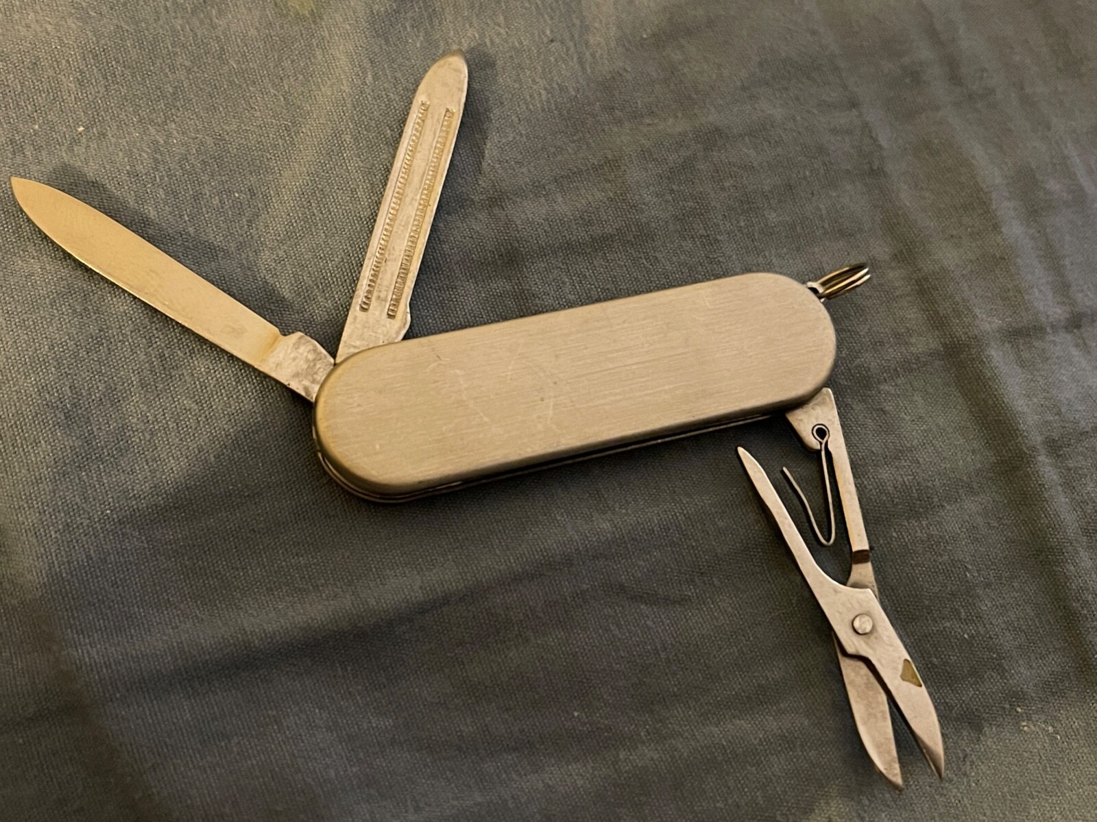 Vintage Nice Small Stainless Steel Multi-Tool Knife Scissors, File