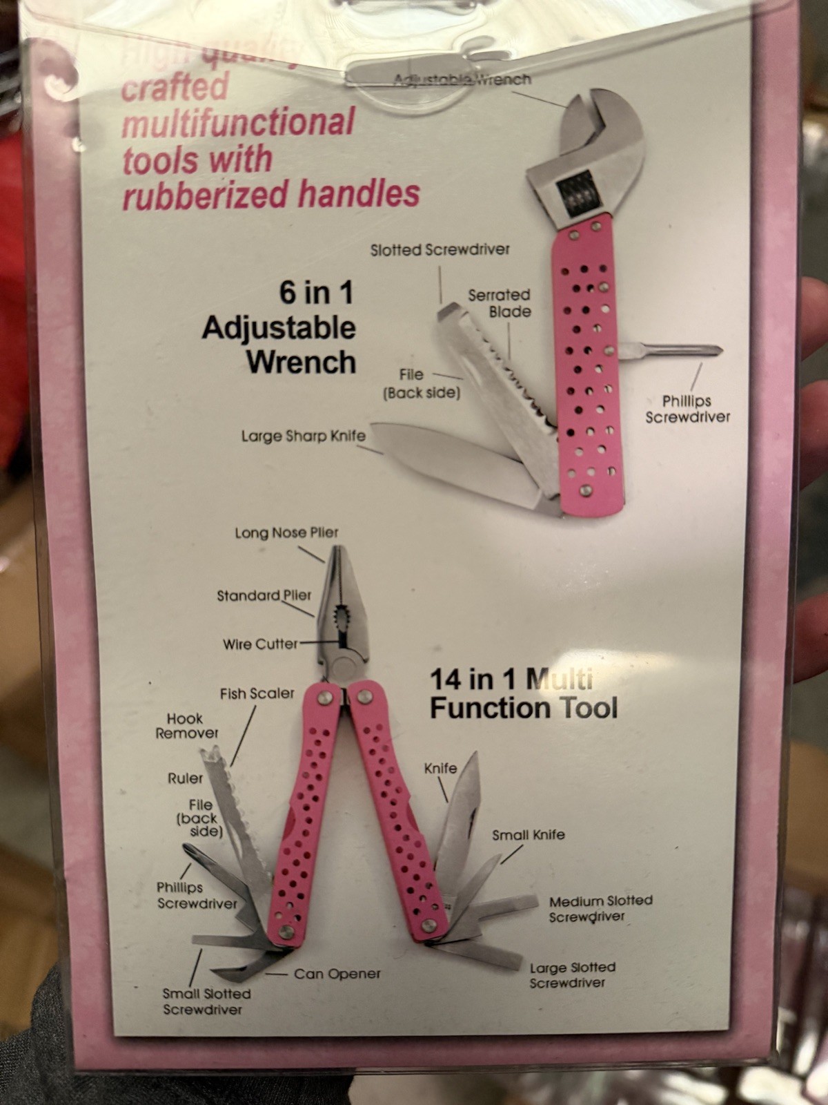 Lot Of 5 Tools For Her 14 in 1 Multifunctional Tool & Wrench Set Pink