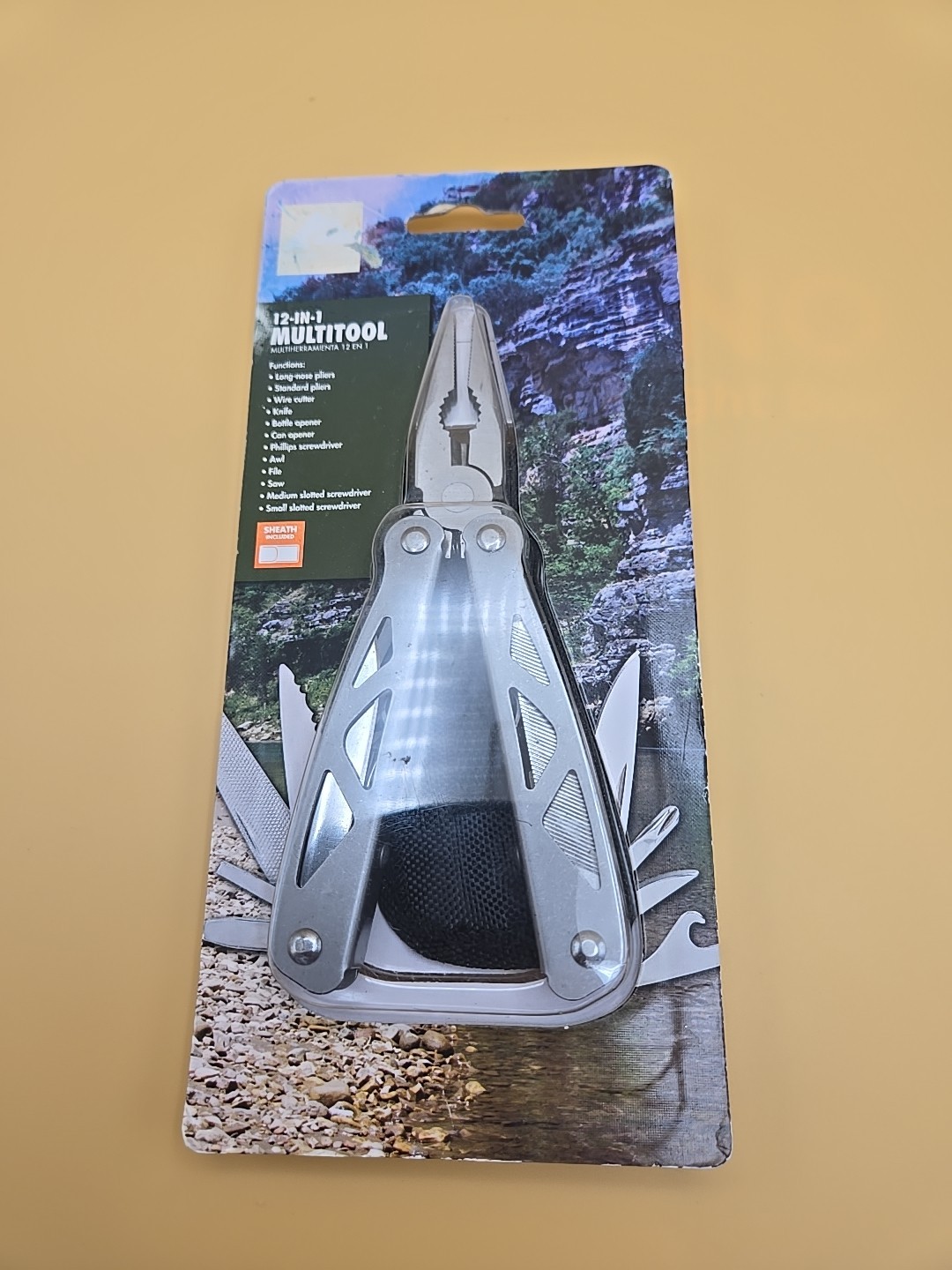 Survival Hiking Ozark Trail 12-in-1 Multi Tool with Sheath Camping Fishing