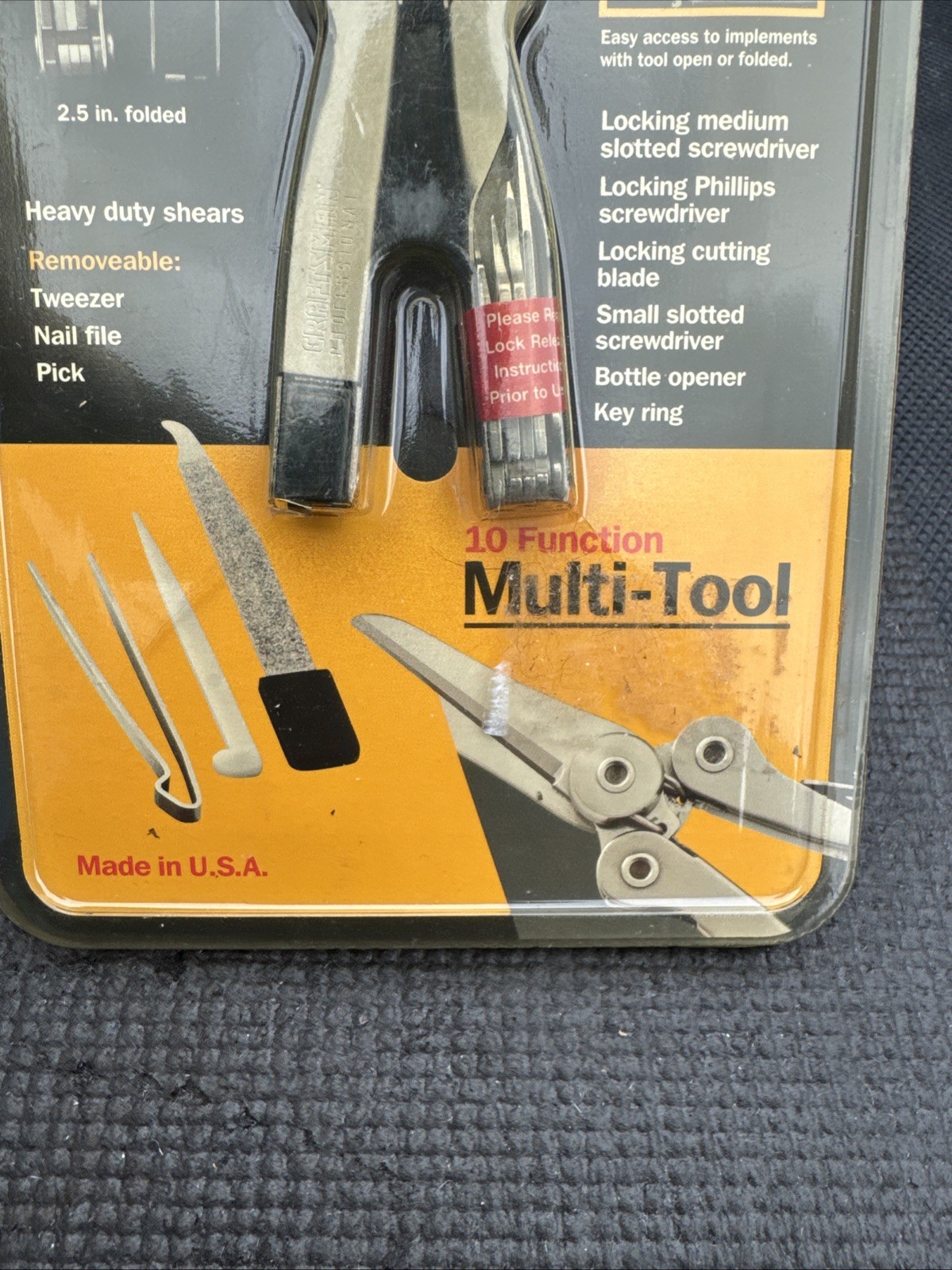 Sears Craftsman Usa Nos 45509 Professional 10 Function Multitool Retired Rare
