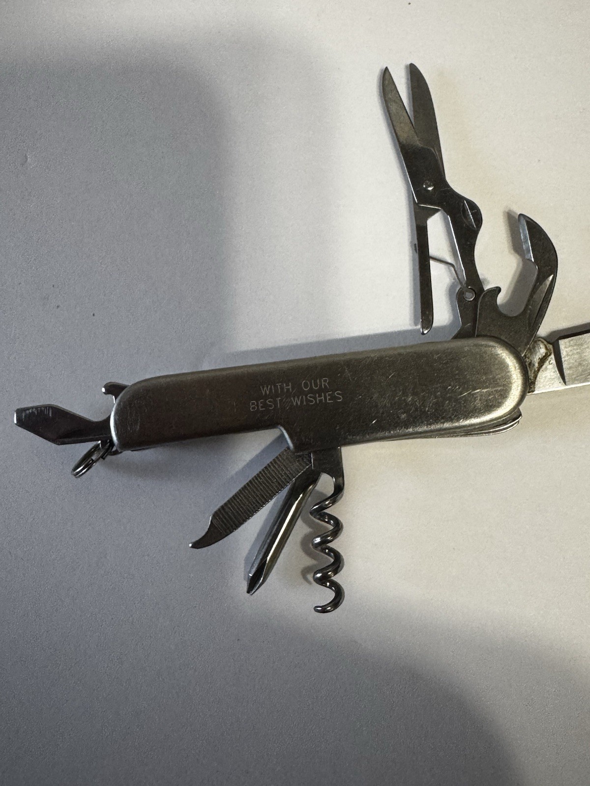 Stainless Steel 8-in-1 Multi-Tool Pocket Knife 2″ Straight Edge, Lanyard