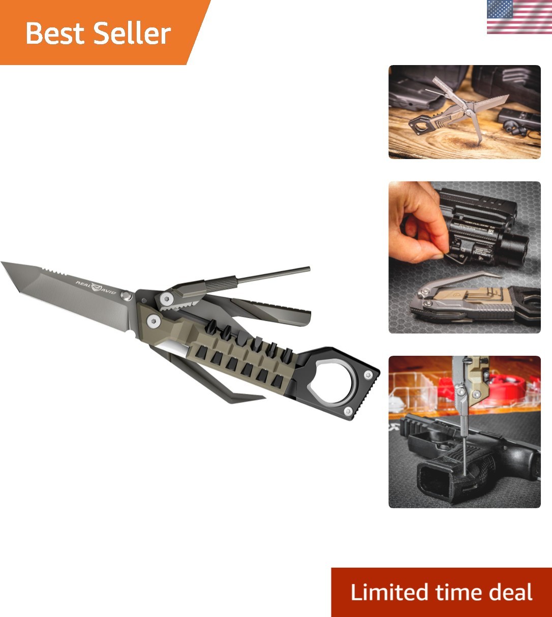 19-in-1 Stainless Steel Pistol Tool for Gun Maintenance & Takedown Essentials