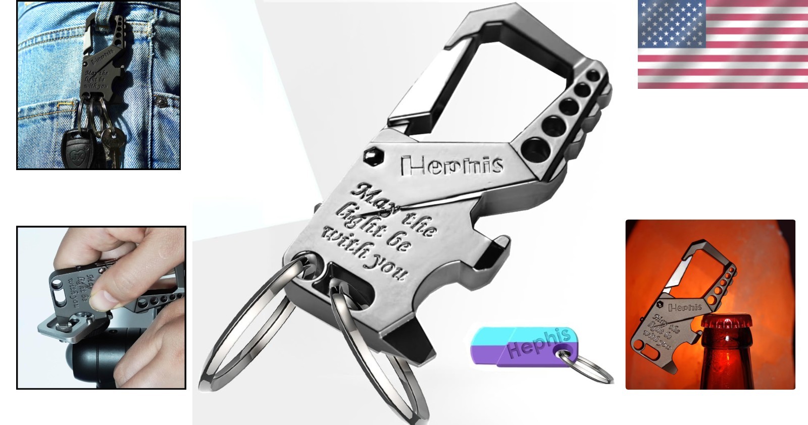 Skull Heavy Duty Key Chain – Ultimate Emergency Tool & Ergonomic Bottle Opener
