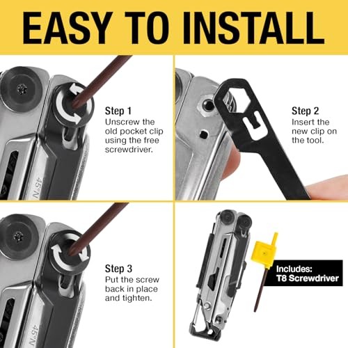 2-Pack Stainless Steel Pocket Clip – Perfect Fit for Leatherman Signal Multi-T