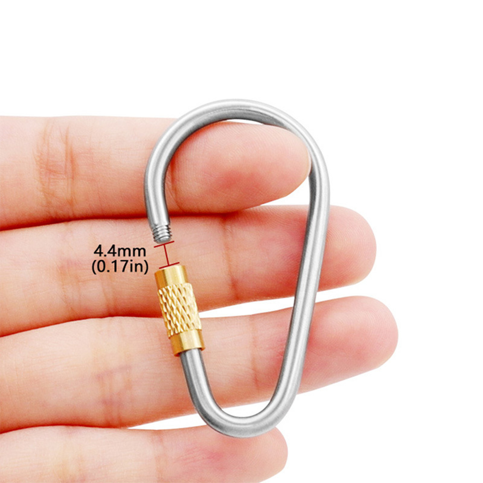 2pcs Titanium Alloy Key Chain Brass Closer Anti Theft Key Ring Loop Buckle Hook