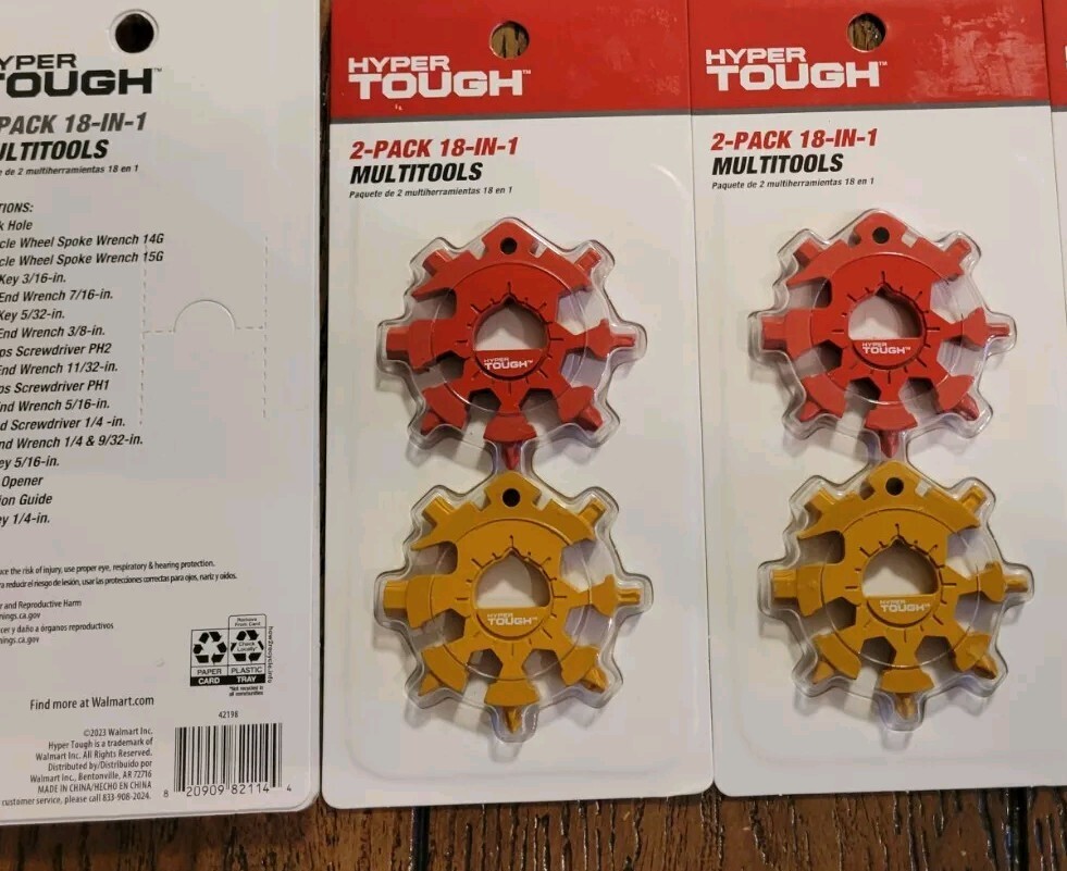 Lot Of 3. Wal-mart Hyper Tough 2-pack 18-in-1 Snowflake Multitools